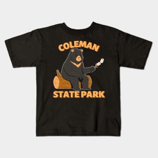 Coleman State Park Camping Bear Kids T-Shirt